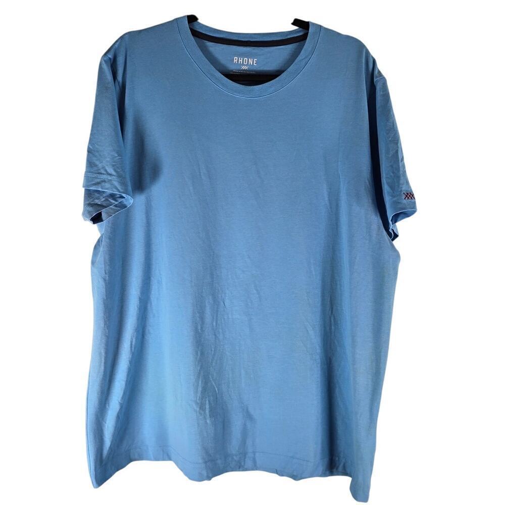 Rhone Men's Element Lightweight Everyday Pima Cotton Tee Shirt Preppy Blue Sz XL - Picture 2 of 6